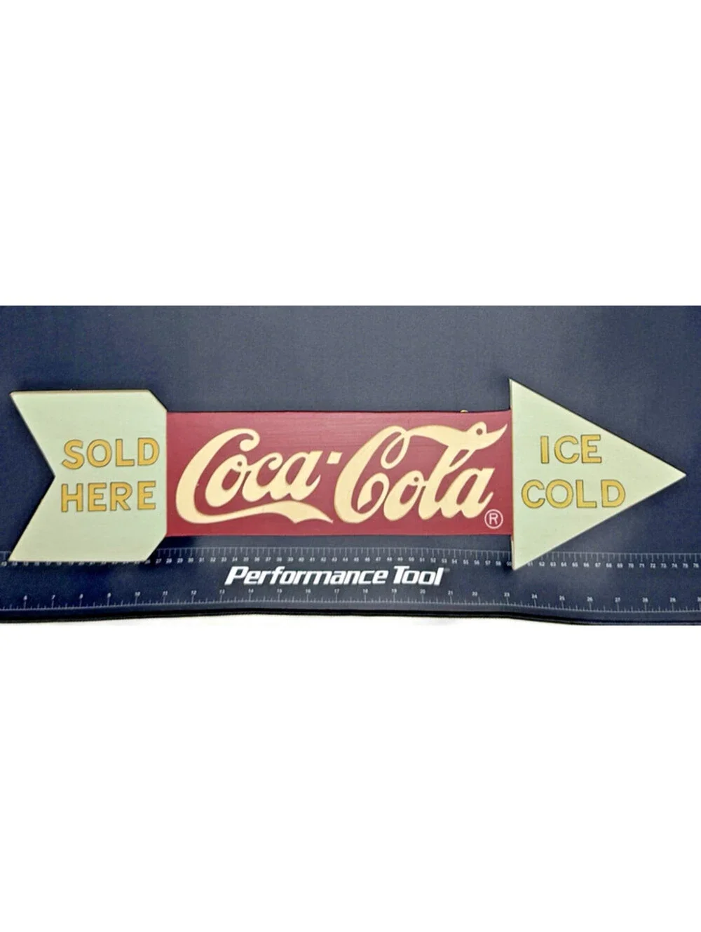 Vintage 90s Coca-Cola Wood Sign Script Logo Farmhouse Country Decor